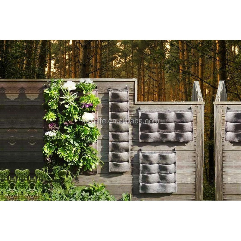 Custom vertical wall felt garden planter for landscape