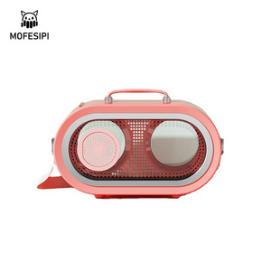 MOFESIPI Carrier for Cat Radio Bag Portable Breathable Cats Hand-held Travelling Bag Pet Space Capsule Cats Litter Box