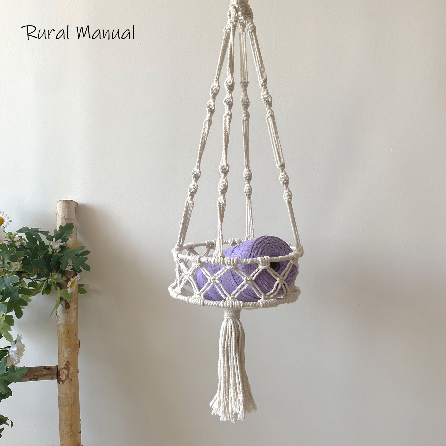 Bohemian Woven Cat Hanging Hammock Basket Rattan Mat Cat Bed Mesh Swing Hanging Basket Bed