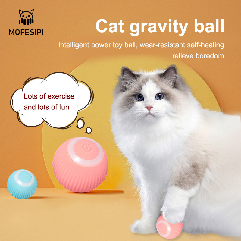 MOFESIPI New Design Smart Electronic Cat Interactive Toy Ball Active Rolling Ball Automatic Rolling Ball Toy for Cat Dog