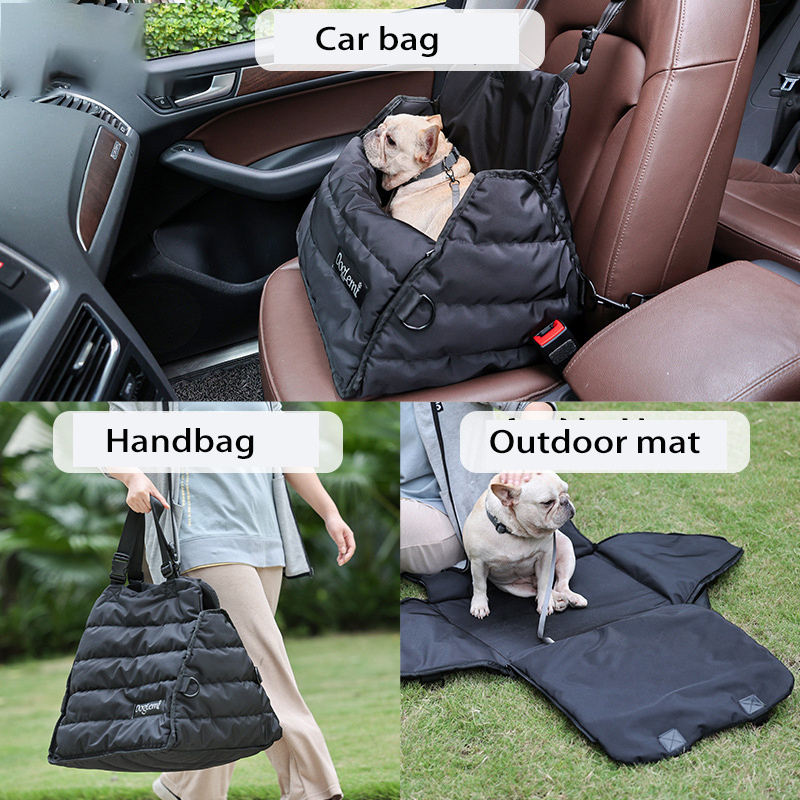 MOFESIPI Dog Car Seat for Small Cats Central Console Dog Car Seat Portable Washable Pet Booster Car Seat for Traveling