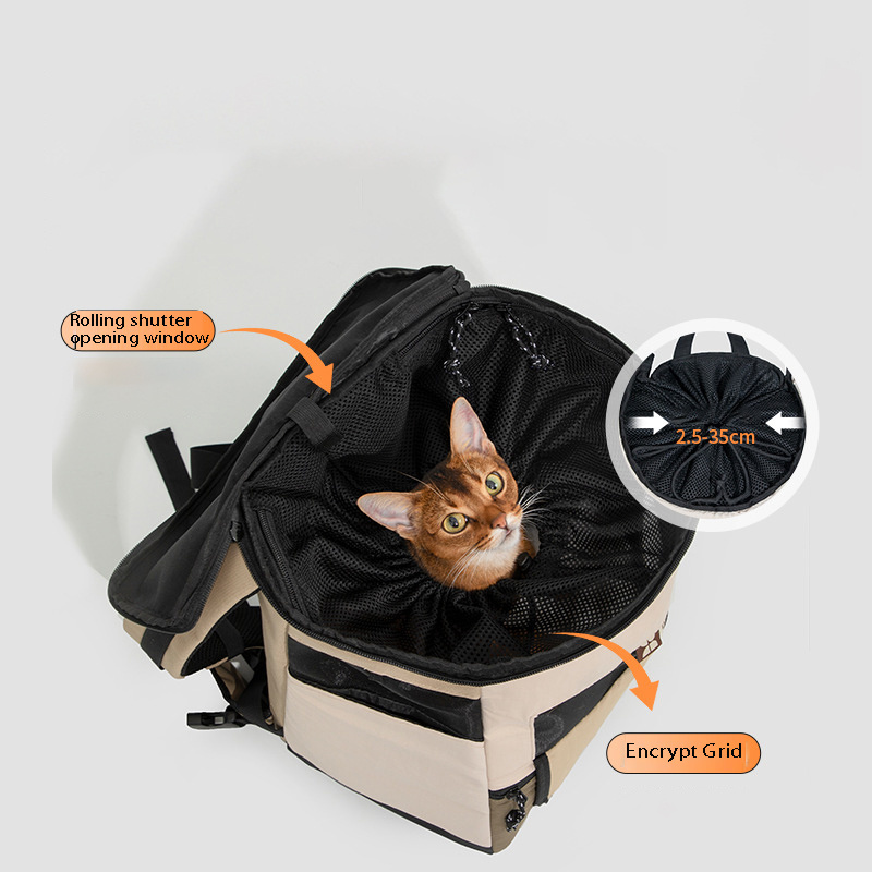 MOFESIPI Carrier for Cat Pet Travel Bag Foldable Backpack Nylon Material Backpack for Puppy Large Space Aviation Box