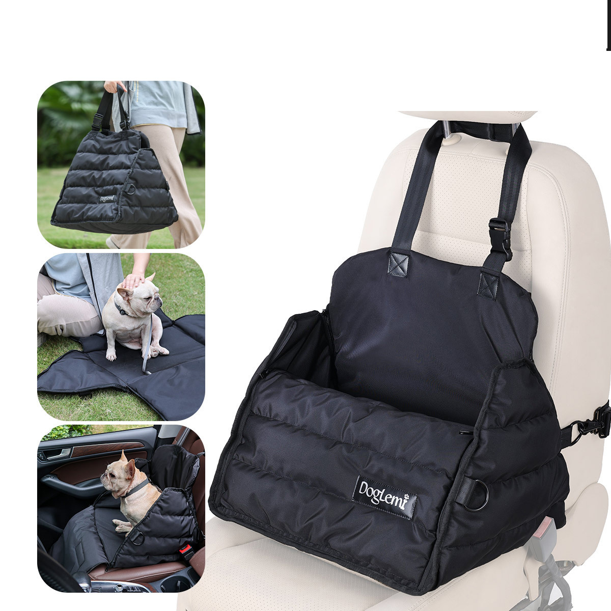 MOFESIPI Dog Car Seat for Small Cats Central Console Dog Car Seat Portable Washable Pet Booster Car Seat for Traveling