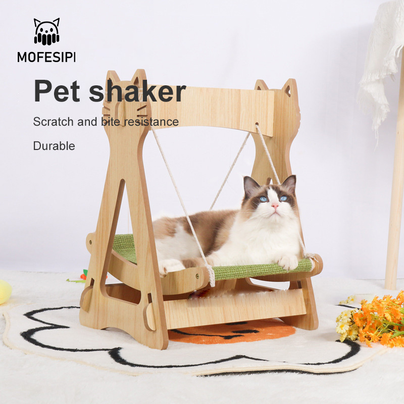 MOFESIPI New Trend Hot Sale Four Seasons Universal Cat Hammock Solid Wood Pet Bed Online Sensation Perch Pet Swing