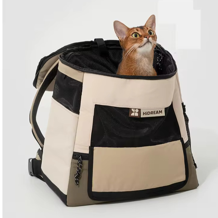 MOFESIPI Carrier for Cat Pet Travel Bag Foldable Backpack Nylon Material Backpack for Puppy Large Space Aviation Box