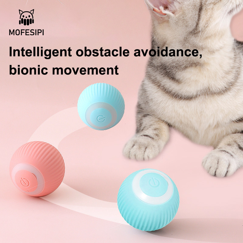 MOFESIPI New Design Smart Electronic Cat Interactive Toy Ball Active Rolling Ball Automatic Rolling Ball Toy for Cat Dog