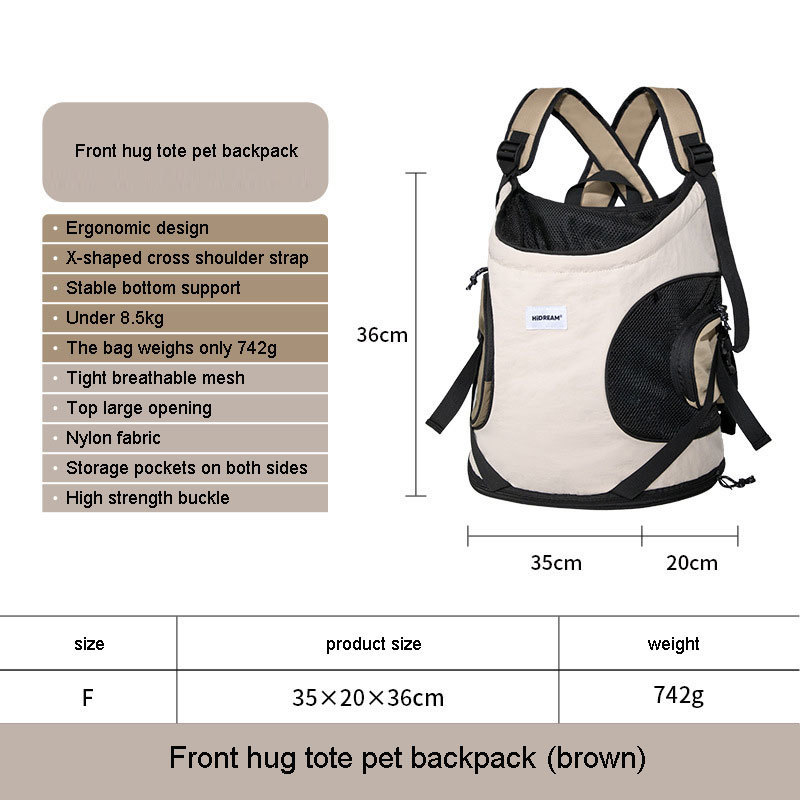 MOFESIPI Carrier For Cats Pet Front Carrier Backpack Adjustable Ventilated Pet Carrier Backpack for Traveling for Max 8.5kg Pet