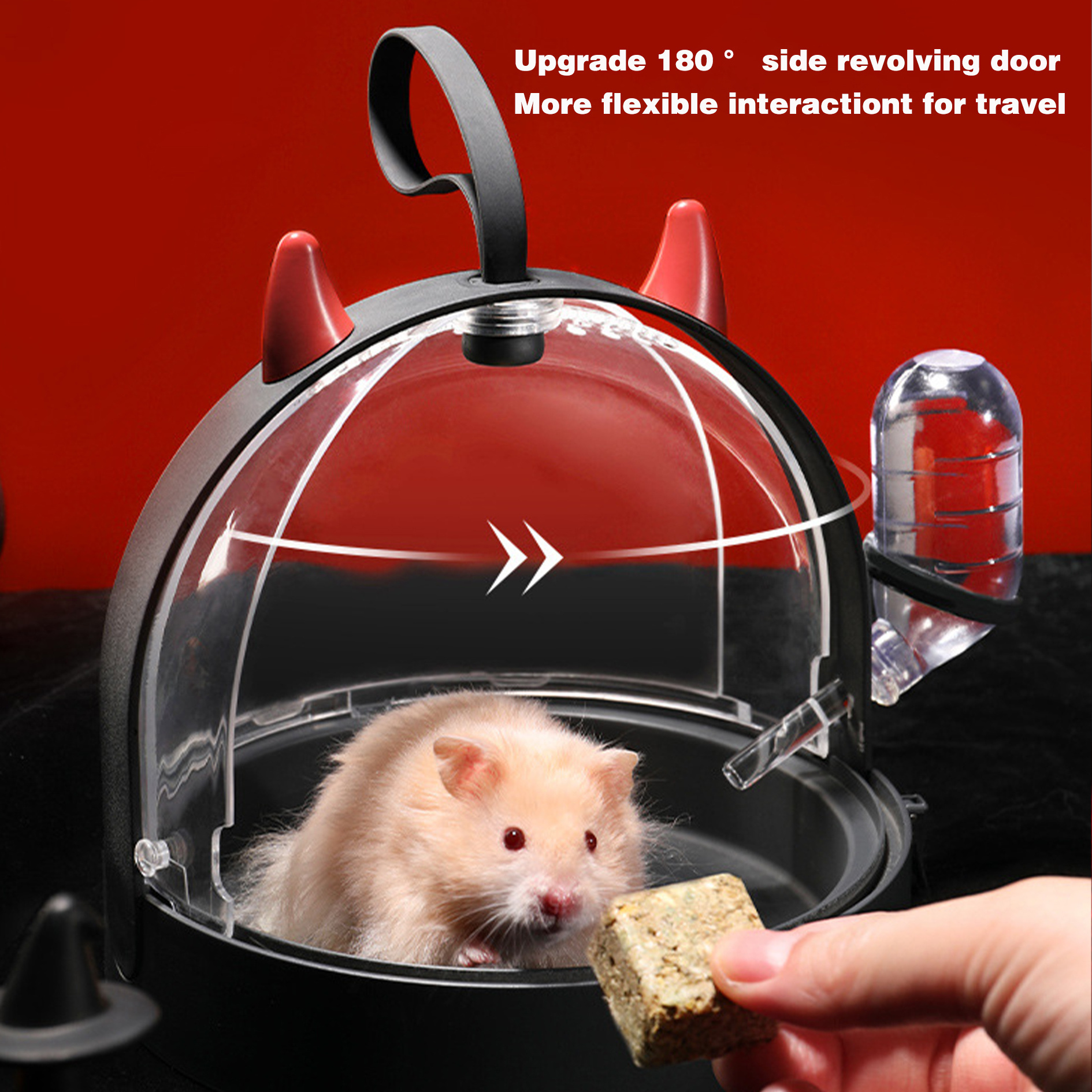 MOFESIPI Hamster Supplies Cage Portable Travel Breathable Pet House Pet Carrier for Small Animals