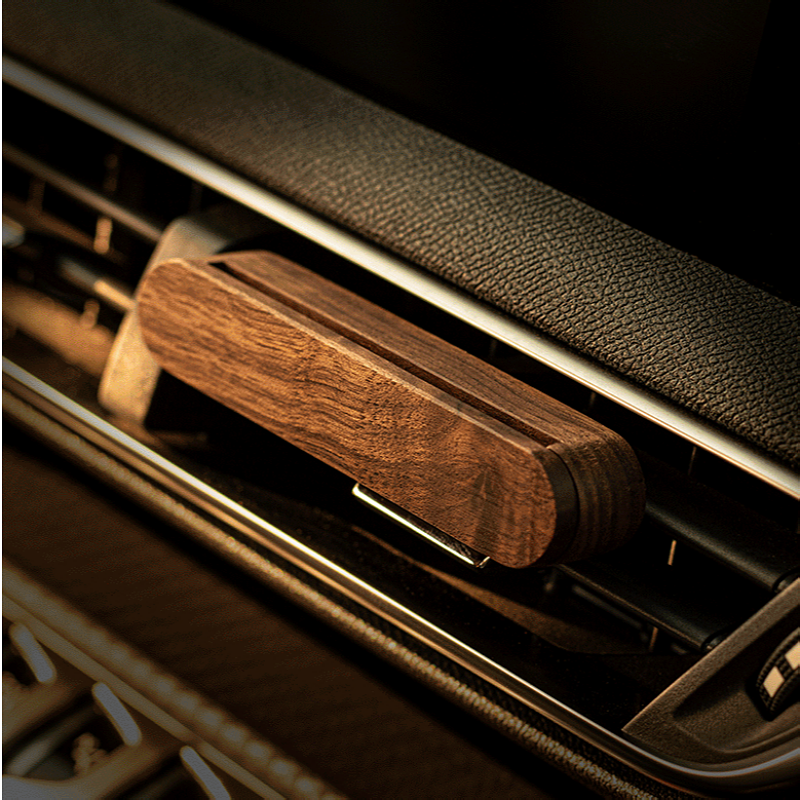 Custom Logo Car Vent Air Diffuser Wood Vent Clip Car Perfume Diffuser Wooden Sents Natural Wood Car Vent Air Freshener