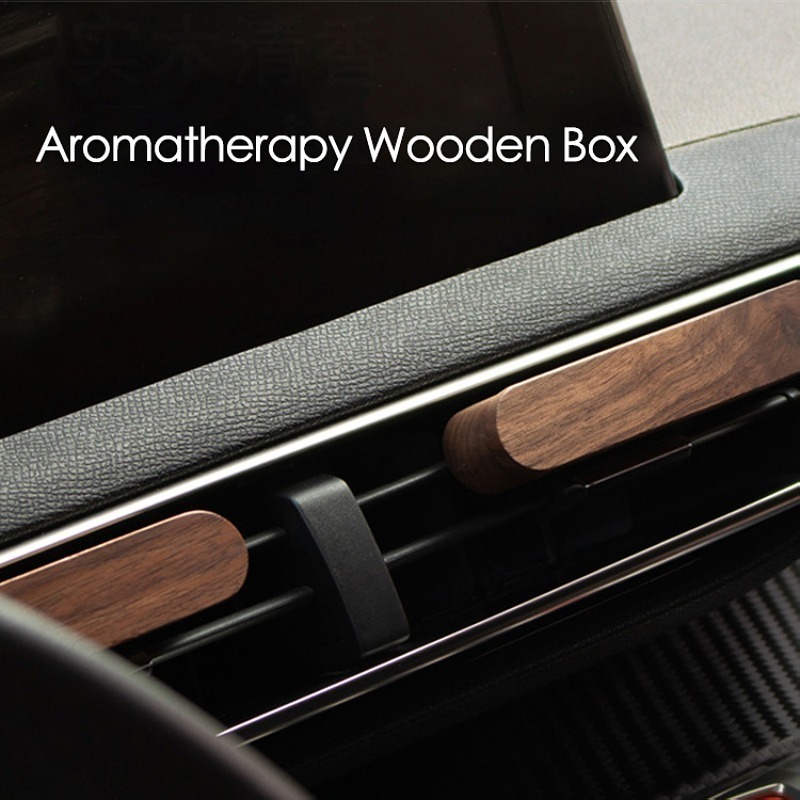 Custom Logo Car Vent Air Diffuser Wood Vent Clip Car Perfume Diffuser Wooden Sents Natural Wood Car Vent Air Freshener