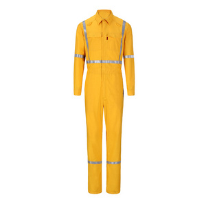 OEM whole sale Security Uniform Working Coverall With Reflective Overall Work Suit Work Clothes hot  selling safety suit