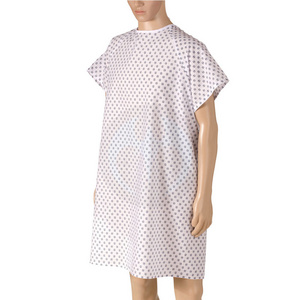 Unisex Reusable Hospital Uniforms Cotton Hospitals Patient Gowns Reusable Cotton Medical Patient Gowns