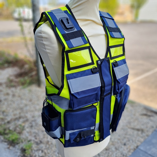 Security Latest Design Logo Custom Color Security High Visibility Reflective Vest Front Zipper Safety Vests Hi Viz Tactical Vest