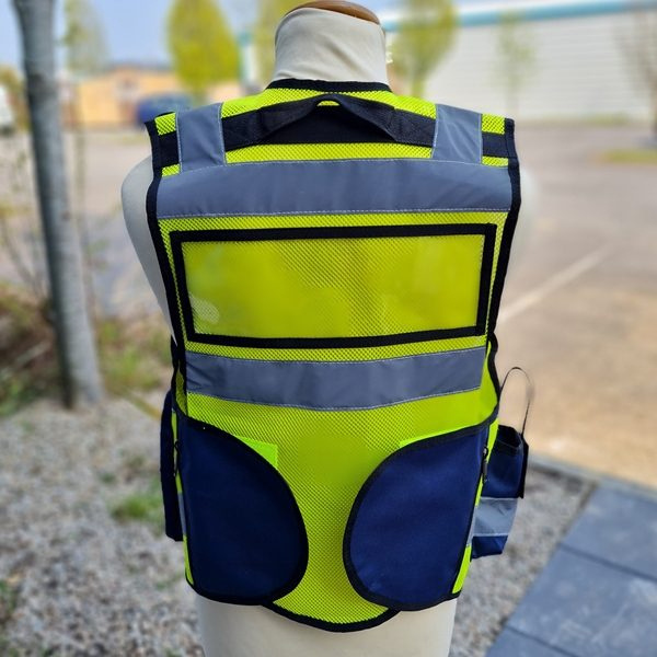 Security Latest Design Logo Custom Color Security High Visibility Reflective Vest Front Zipper Safety Vests Hi Viz Tactical Vest