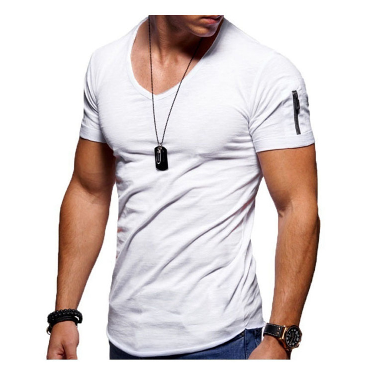 Clothing manufacturers produce 100% Cotton / Bamboo Fiber Men's Crew T-Shirts quick dry and breathable with custom size and logo