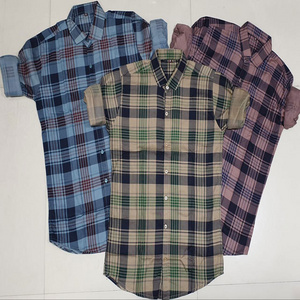 2023 new design customize design 100% cotton check flannel shirt for men multicolor are available