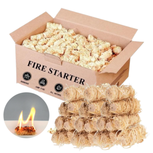 BBQ Fire Starter Campfire Grill Stove Fireplace Camping Nature Charcoal Fire Starter Wood Wool Fire Starter Lighter