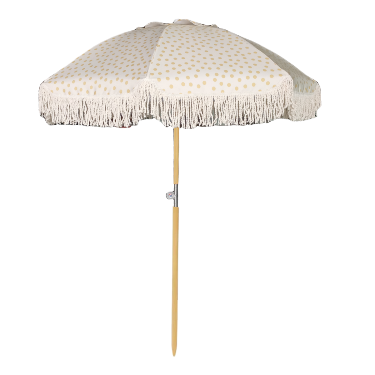 Tiltable Beach Umbrella Luxury Vintage Boho Wooden Pole Fringed Sun Outdoor Parasols Beach Umbrellas With Tassels