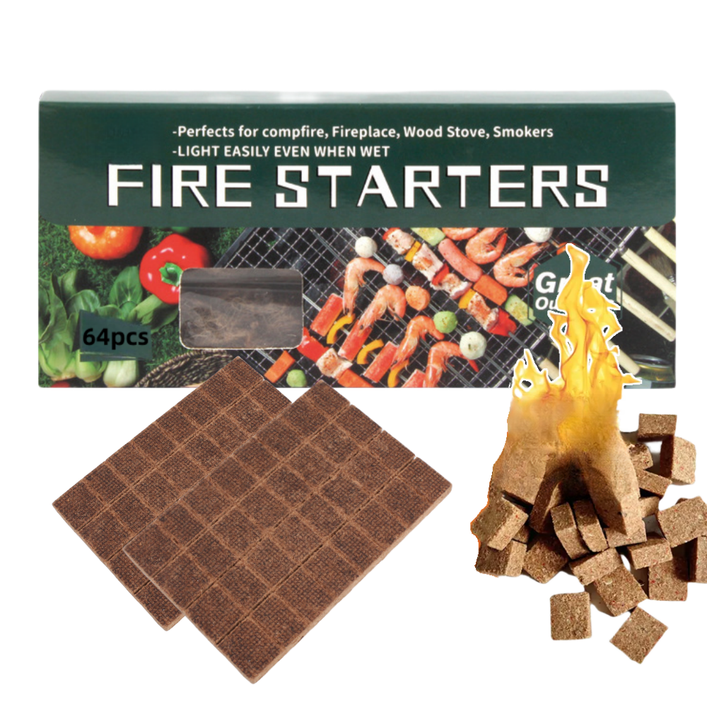 Outdoor Survival Kit Nature Wood Fireplace Compfire Barbecue BBQ Fire Starter Cube Fire Lighter Cube