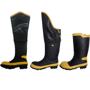 Best Selling Rubber Boots for Men Work Safety Boot with Steel Toe Wellies Boots 100% Waterproof for Insulated Hunting Shoes