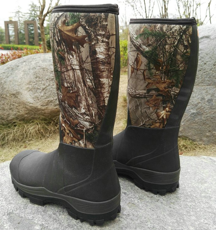 made in china high quality waterproof camouflage men rubber hunting rain boot