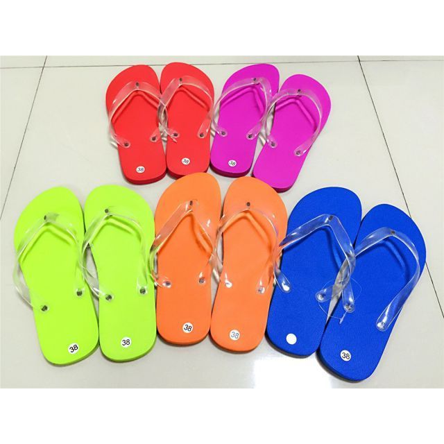 2023 fashion women beach colorful cheap pe flip flops