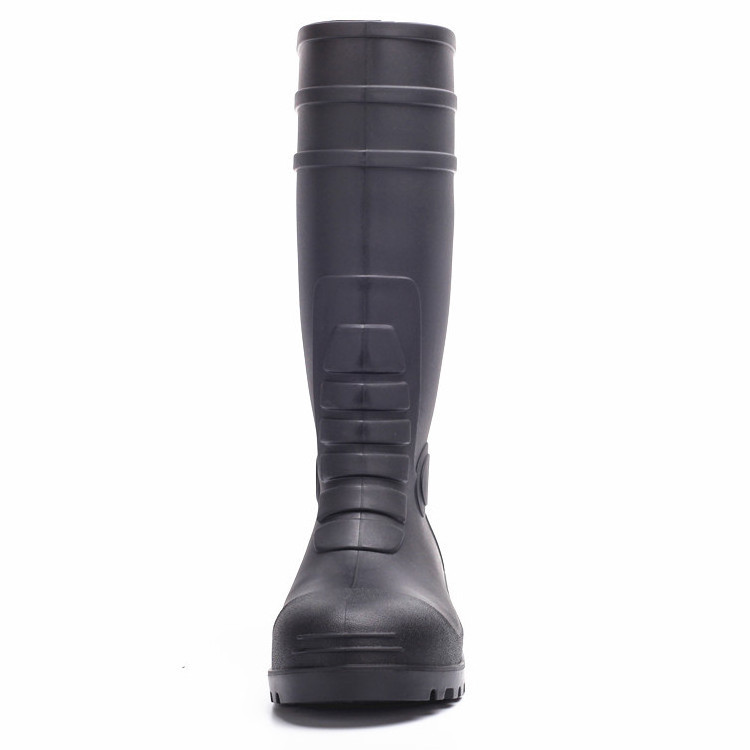 men pvc gumboots safety shoes boots with steel toe for industry and agriculture