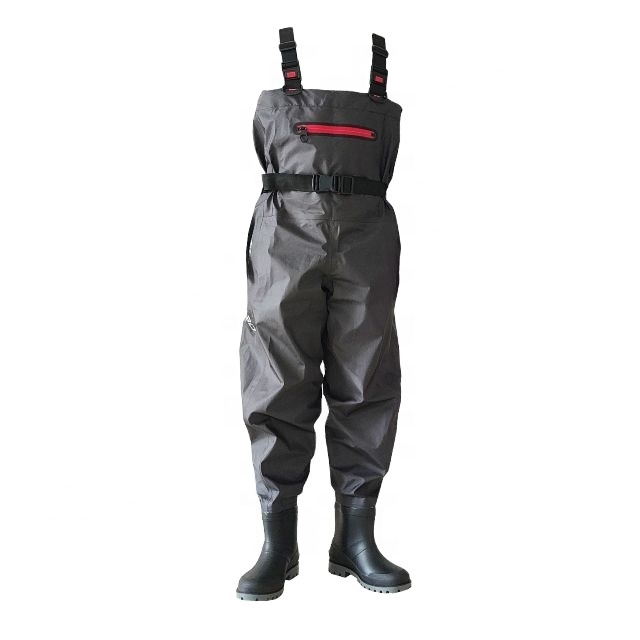 4 layers breathable waders for fishing waterproof high quality fishing waders with boots hunting chest wader for men and women