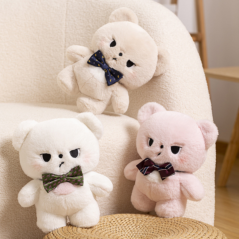 Manufacturer direct wholesale customizable cool teddy bear with bow tie