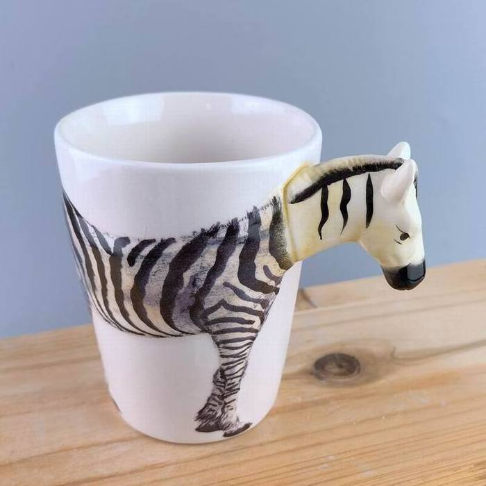 Customized 3D Animal Shape Ceramic Coffee Mug 3D Embossment Dog Water Cup Cartoon Animal Ceramic Mug Elephant Shape Coffee Mug