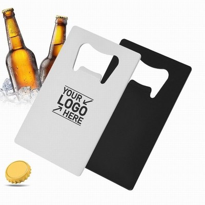 Customized Logo Stainless Steel Rectangular Wine Bottle Opener Credit Card Beer Bottle Opener Stainless Steel Can Opener