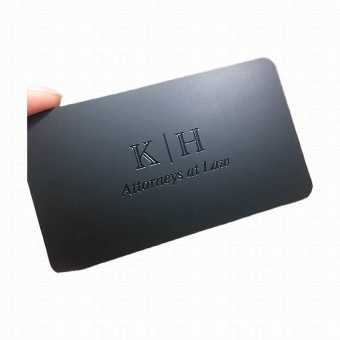 Customized Black Metal Card with Gold Logo Printing Black Stainless Steel Business Card Gold Printing Metal Card