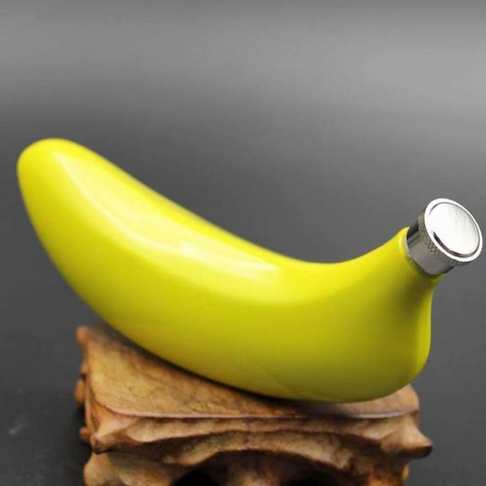 Wholesale/Customized Stainless Steel Banana-shaped Flask Stainless Steel Banana-shaped Wine Pot 5oz Banana Flask