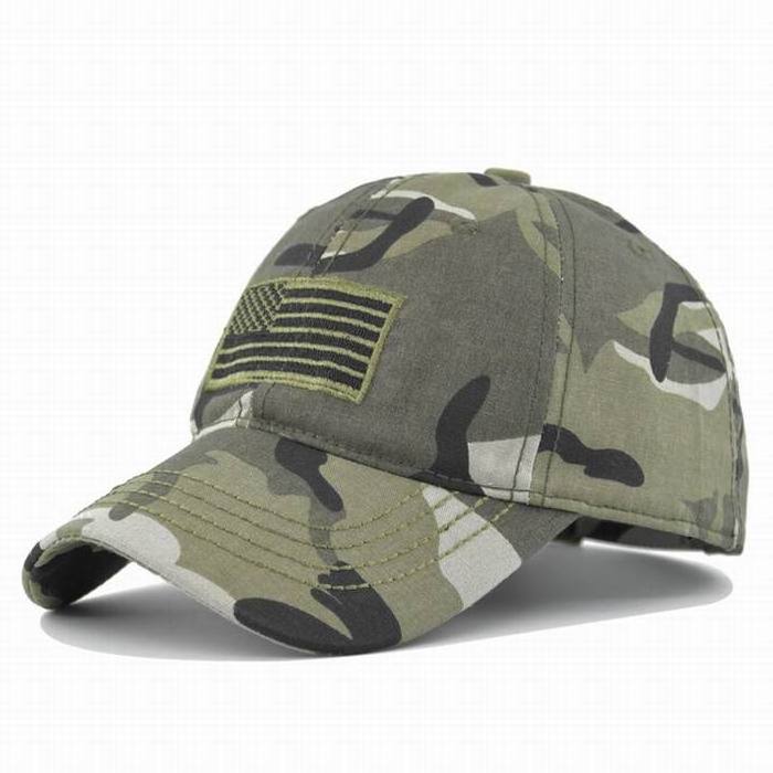 Wholesale AMERICA Flag Washed Cotton Hat Climbing Cap Tactical Camouflage Baseball Hat Embroidered American Mesh Cap Mesh Sunhat