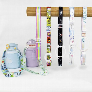 Wholesale Tumbler Strap Portable Water Bottle Holder Polyester Water Cup Strap Water Bottle Lanyard