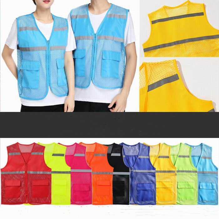 Customized Logo Work Clothes Clean Working Garment Volunteer Vest Mesh Vest Reflective Mesh Jackets Volunteer Jackets