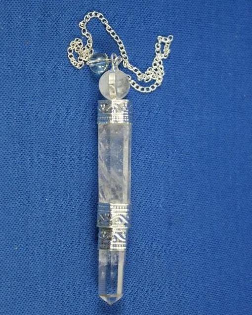 Clear Quartz Pipe Pendulum Online Buy From Moin Agate Clear Quartz Pendulum For Sale Gemstone Pendulum For Healing