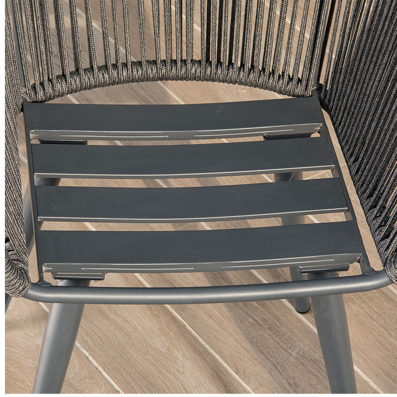 ultra modern trendy outdoor furniture set patio garden rope chair rattan wood modern hotel outdoor home furnitures dinner table