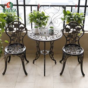 Patio Outdoor Furniture Cast aluminum Chairs And Table Garden Metal Dining Sets Balcony Leisure Furniture