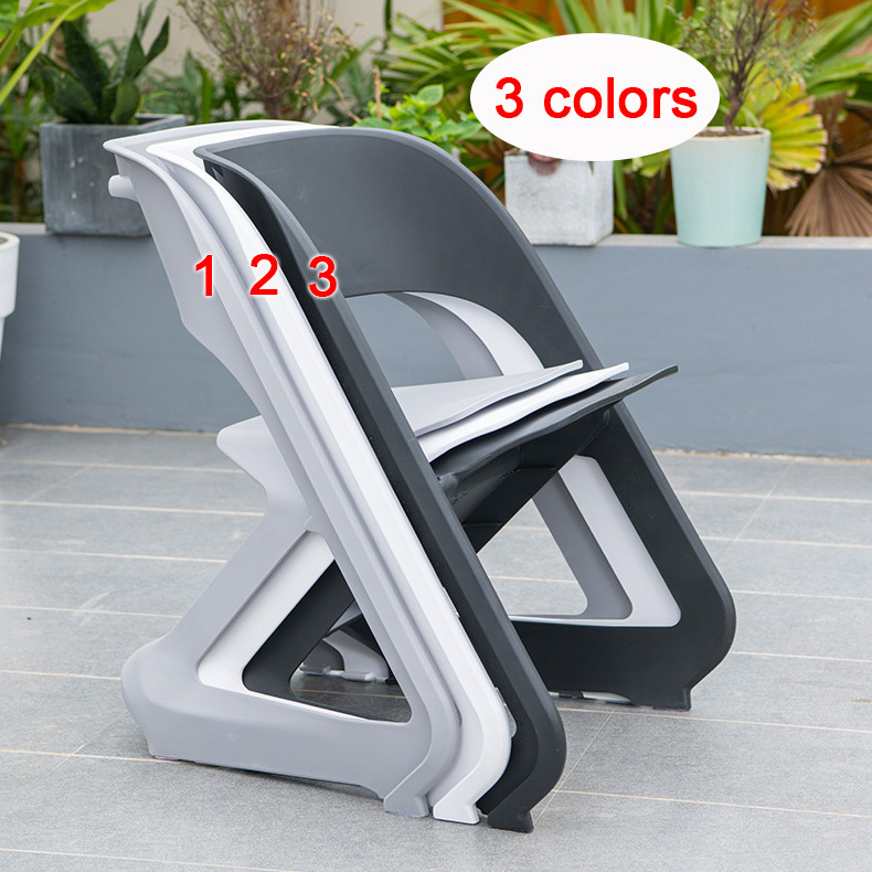 Garden sets plastic chair for event space saving durable thicken black stackable office dining plastic chairs