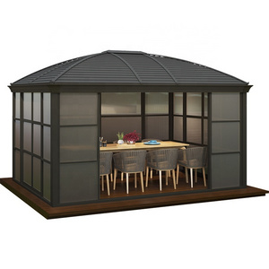 Outdoor garden patio waterproof hard top aluminum frame gazebo 10x12