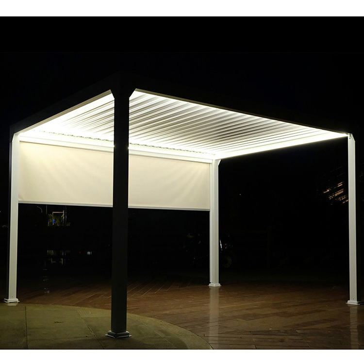 Modern 3*4m garden furniture waterproof white color pergola gazebo outdoor aluminum gazebo for table car