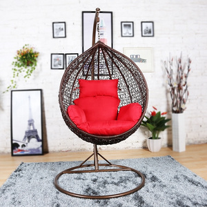 Outdoor furniture garden metal indoor hanging egg single rattan / wicker chairs patio swings