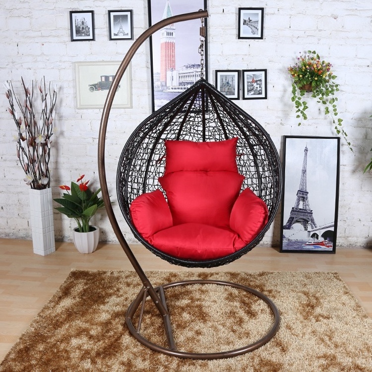 Outdoor furniture garden metal indoor hanging egg single rattan / wicker chairs patio swings