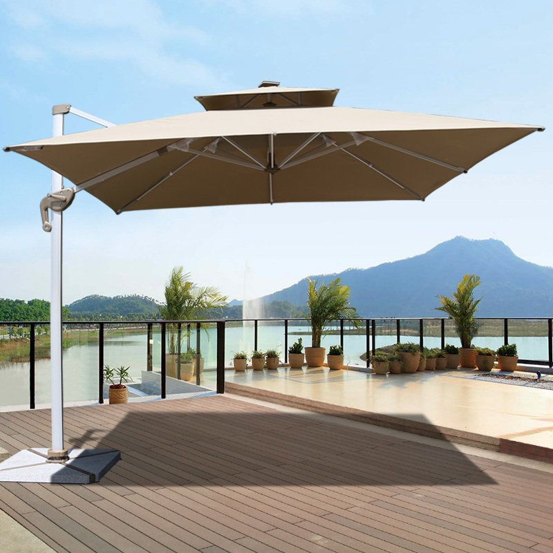 Out door parasol umbrella commercial aluminum garden restaurant market heavy duty sonnenschirm outdoor umbrellas