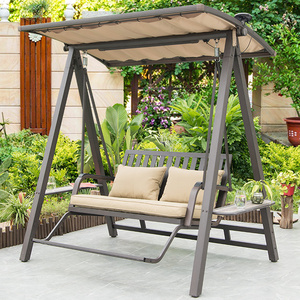 Patio backyard outdoor swing canopy with seat cushions cover 2-3 seaters luxury garden swing chairs