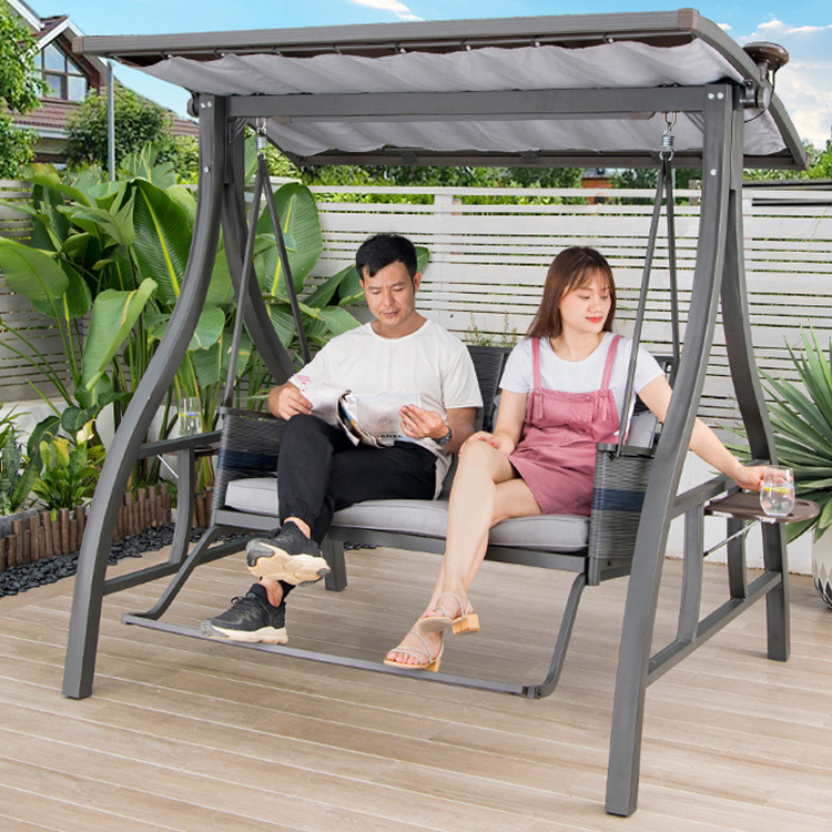 modern patio swings outdoor furniture 2 seater outdoor patio swing with cushions