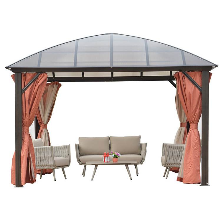 Outdoor gazebo/pavilion/house waterproof pavilion gazebo with side corner curtains