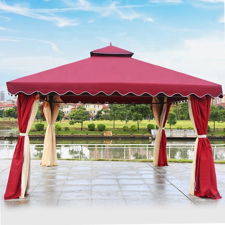 Cheap gazebo tent metal frame with waterproof canopy size 3m 3.5m 4m 5m  6m gazebos for garden