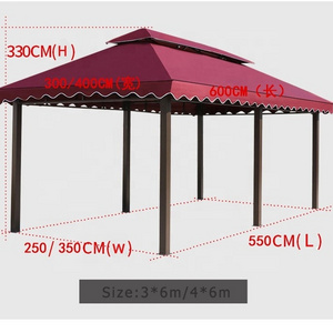 Cheap gazebo tent metal frame with waterproof canopy size 3m 3.5m 4m 5m  6m gazebos for garden